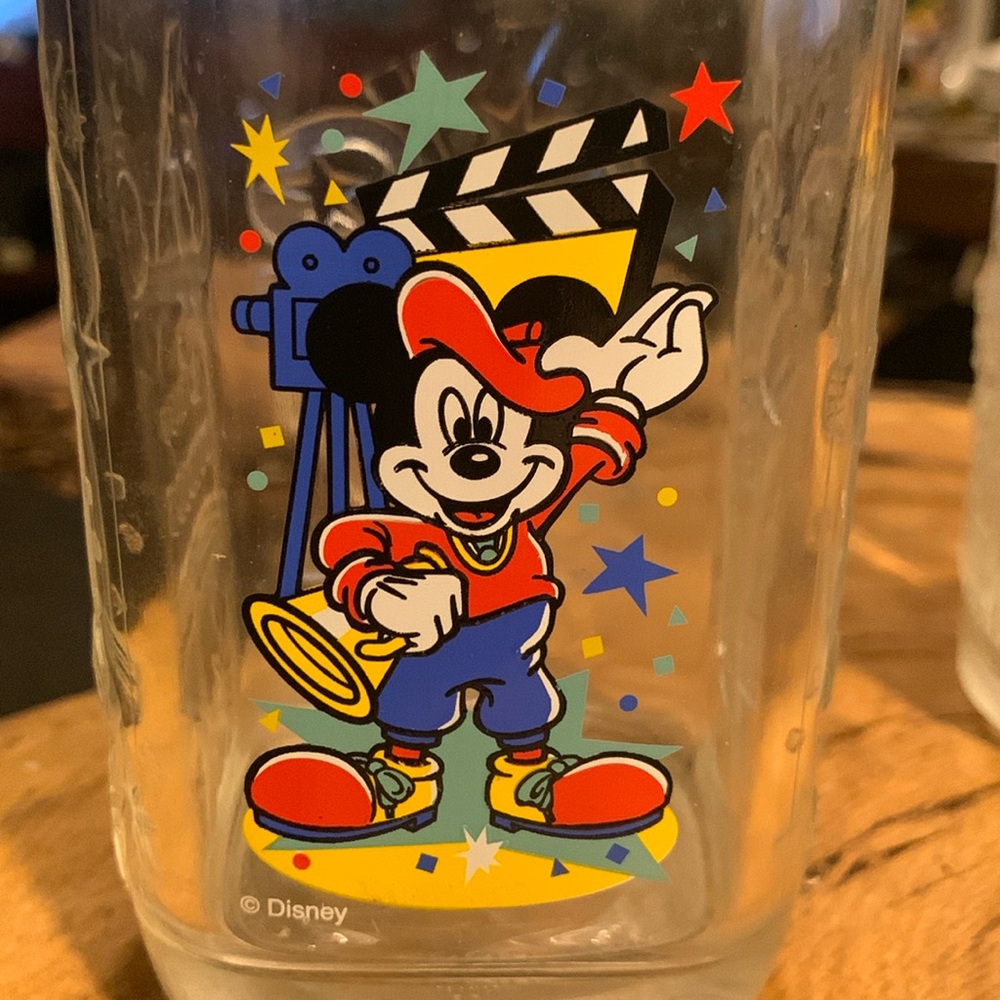 MICKEY MOUSE WALT DISNEY WORLD 2000 CELEBRATION COMMEMORATIVE GLASS TUMBLER
